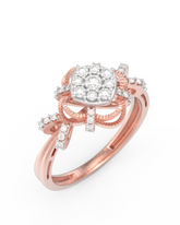 18K Gold & Diamond Ring For Women KRL10394